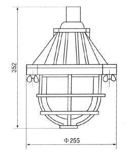 隔爆型防爆灯外型图