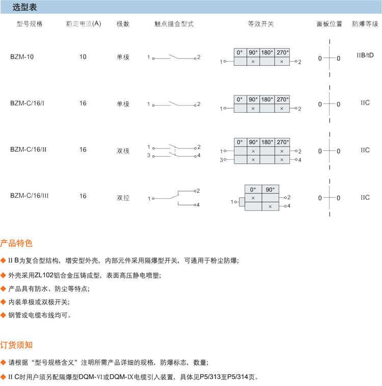 防爆照明开关